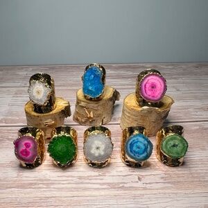 Natural Stone Cuff Ring